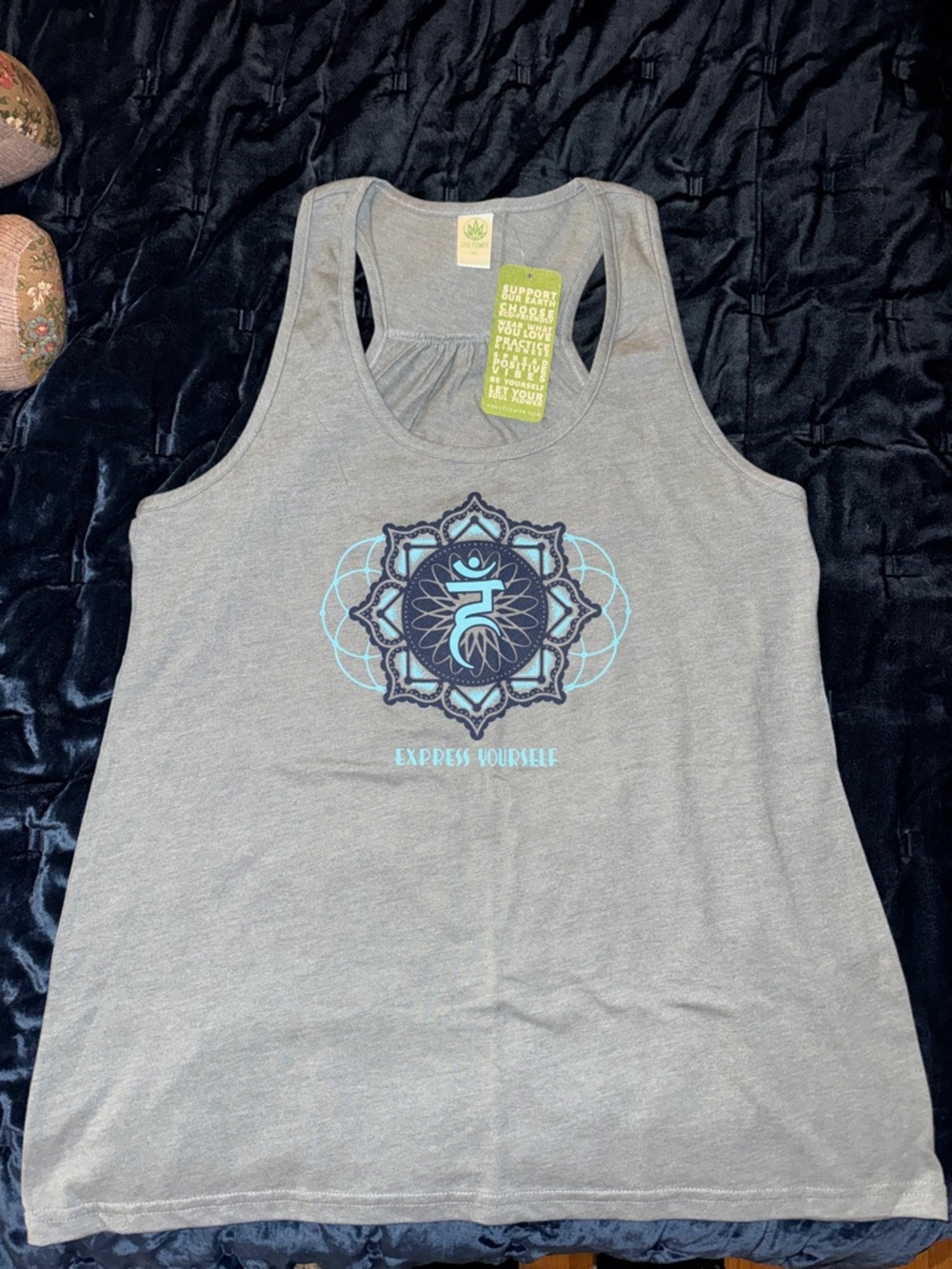 Soul Flower Gray Chakra Tank